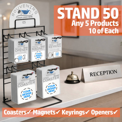 Snazzy Frog Shop in a Box Stand 50 souvenir display for B&B reception counter