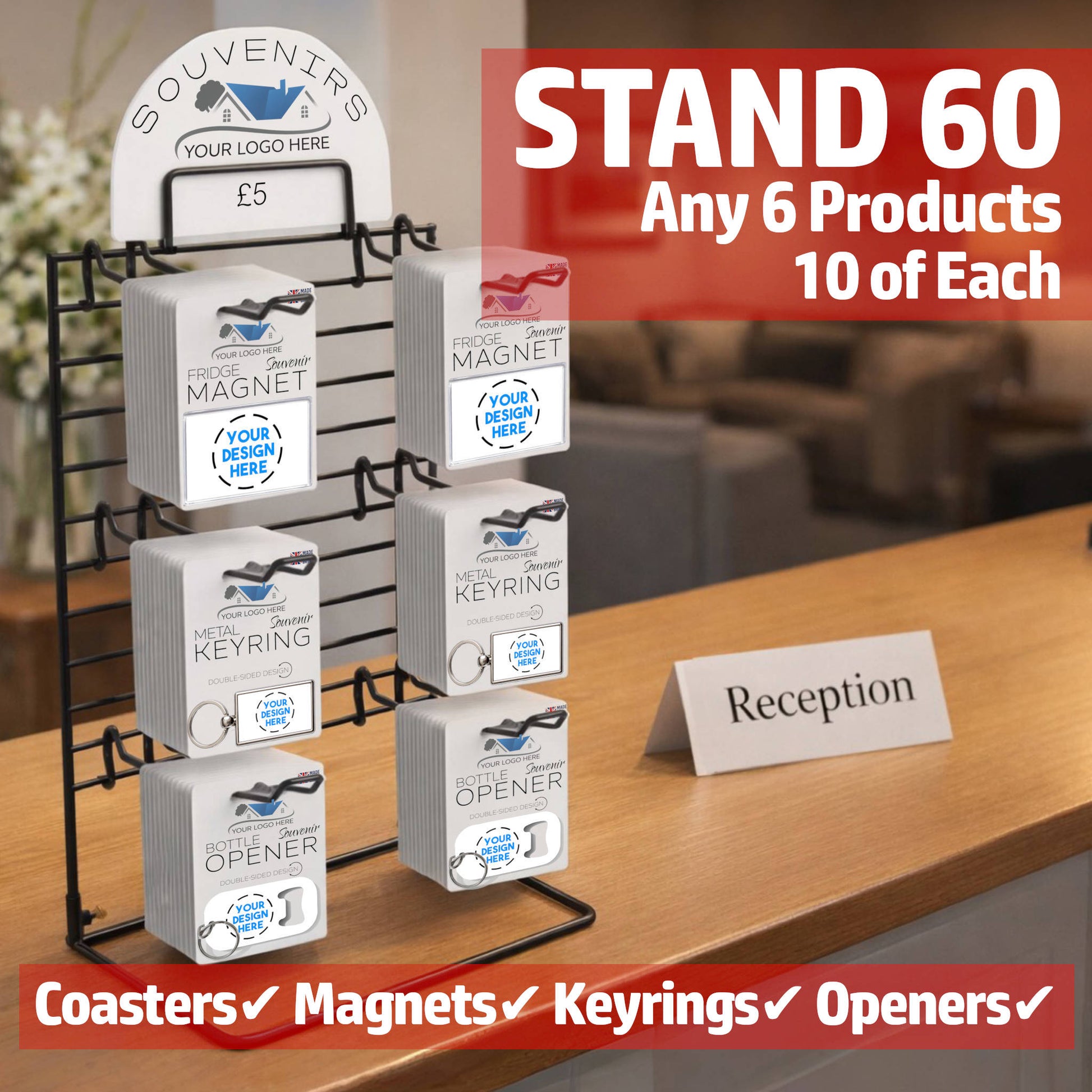 Snazzy Frog Shop in a Box Stand 60 souvenir display for B&B reception counter